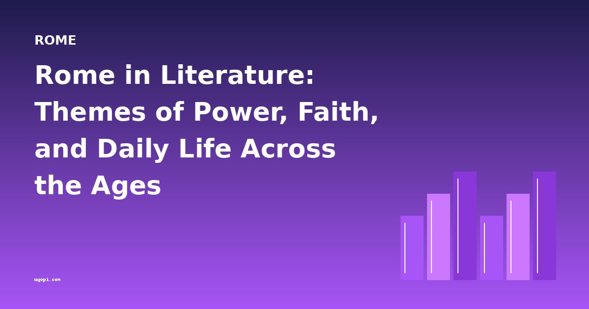 Rome in Literature: Themes of Power, Faith, and Daily Life Across the Ages